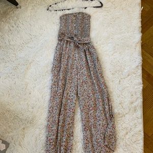 Floral Olivaceous jumpsuit